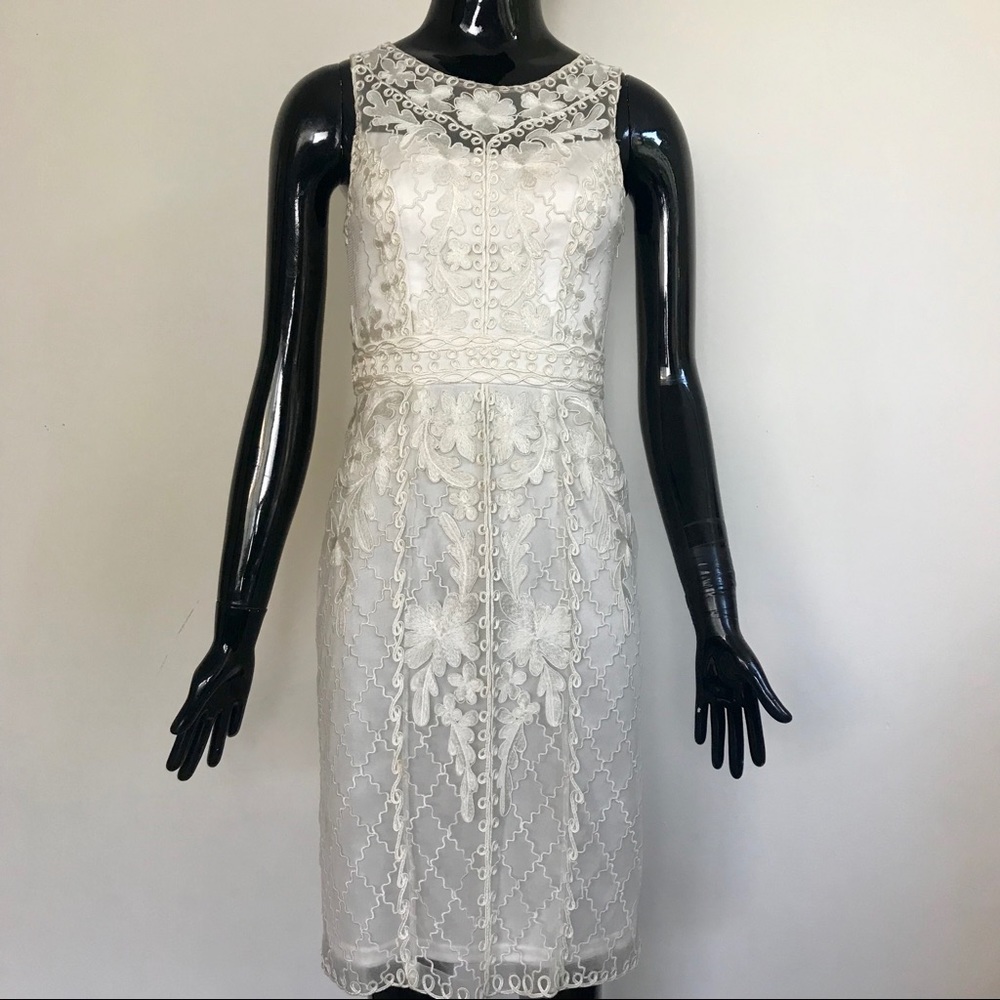 Sue Wong Lace Sheath Dress